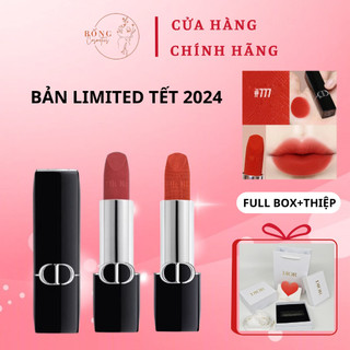 Son thỏi Dior. Rouge Limited Rouge nắp nam châm Satin-Velvet-Matte,Son Dior vỏ đỏ Limited 2024,