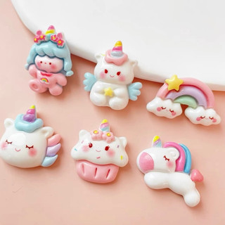 ( Mua từ 3sp để được giá tốt ) Charm 3D nổi mẫu Unicorn , ngựa một sừng cầu vồng , kì lân