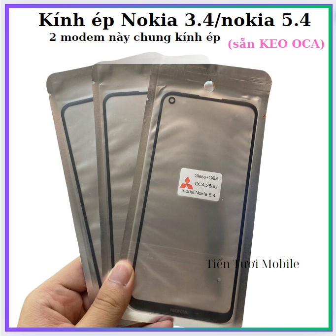 Kính ép liền keo nokia 3.4 / 5.4