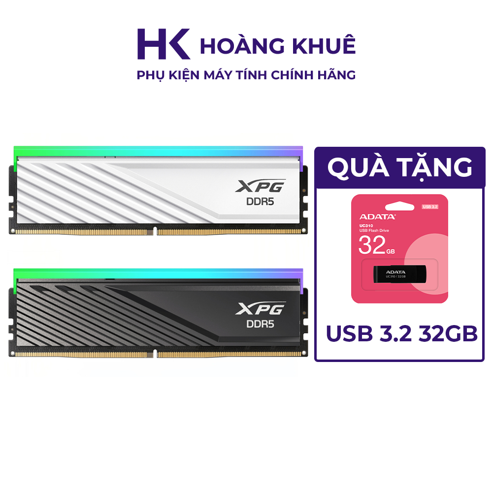 Ram máy tính DDR5 32Gb (16x2) 6000Mh ADATA Lancer Blade RGB hỗ trợ AMD EXPO - Hàng Chính Hãng bảo hà