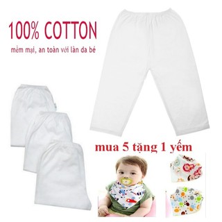 Quần dài sơ sinh Bosini màu trắng