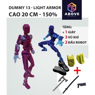 DUMMY 13 LIGHT ARMOR 150% 20CM LẮP sẵn in 3D đầy đủ khớp chuyển động siêu thật linh hoạt  (ĐÃ LẮP SẴN)