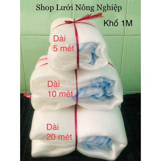 Cuộn 20 mét lưới mùng trắng lỗ 1 li. chắn côn trùng, trồng rau, phơi thóc lúa cafe, nuôi cá,...