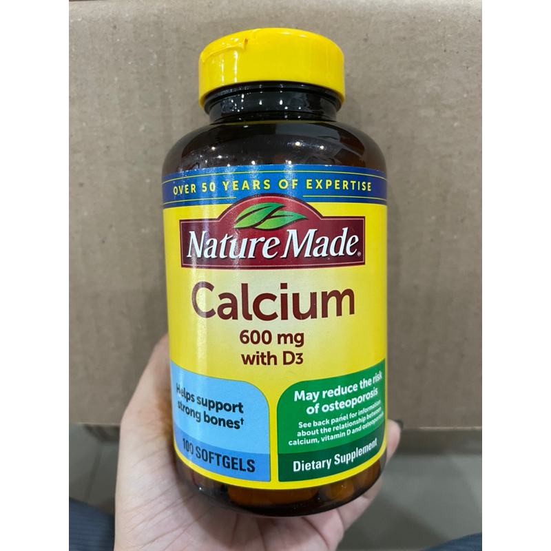Viên uống canxi Nature Made Calcium 600mg D3