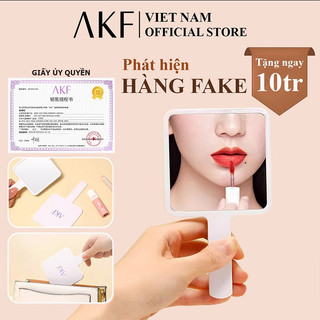 { AKF } Gương cầm tay dáng vuông AKF- Gương trang điểm cầm tay mini-Gương nối mi hình vuông di động- Gương custom mini