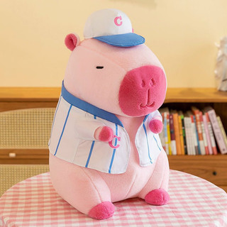 Gấu bông Capybara hồng bóng chày