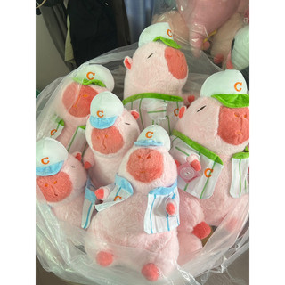 Gấu bông Capybara hồng bóng chày