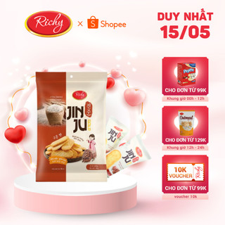 Bánh gạo JINJU RICHY vị bò nướng tiêu gói 134,4g