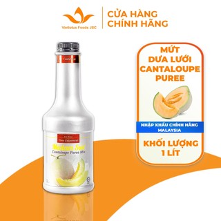  Mứt trái cây pha chế Madamsun vị Dưa Lưới   Cantaloupe Puree Mix  chai 1L - Hàng nhập khẩu Malaysia 