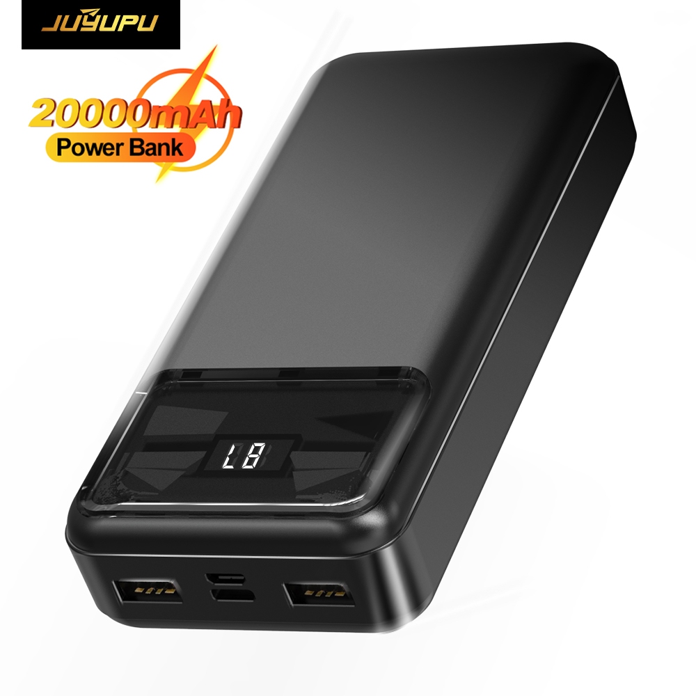 Sạc dự phòng 20000mah sạc nhanh 22.5W có dây type c LN 2 ouput usb 2 input type c/micro JUYUPU