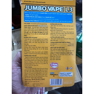 CHẤT XÔNG ĐUỔI MUỖI JUMBO VAPE