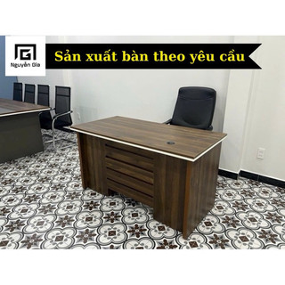 Bàn làm việc giám đốc , trưởng phòng chân ván che 3 mặt