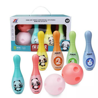 Đồ chơi bowling vịt vàng-gấu trúc 6 ống boling và 2 bóng xịn xò cho bé ham vận động