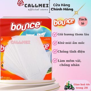 (Tách Lẻ) Giấy Thơm Quần Áo Bounce 4 in 1 Khử Mùi Ẩm Mốc 160 Tờ của Mỹ