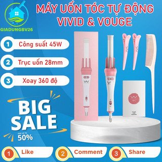 Máy uốn tóc tự động xoay 360 độ, Máy làm tóc xoăn mini tạo kiểu tóc nhanh chóng