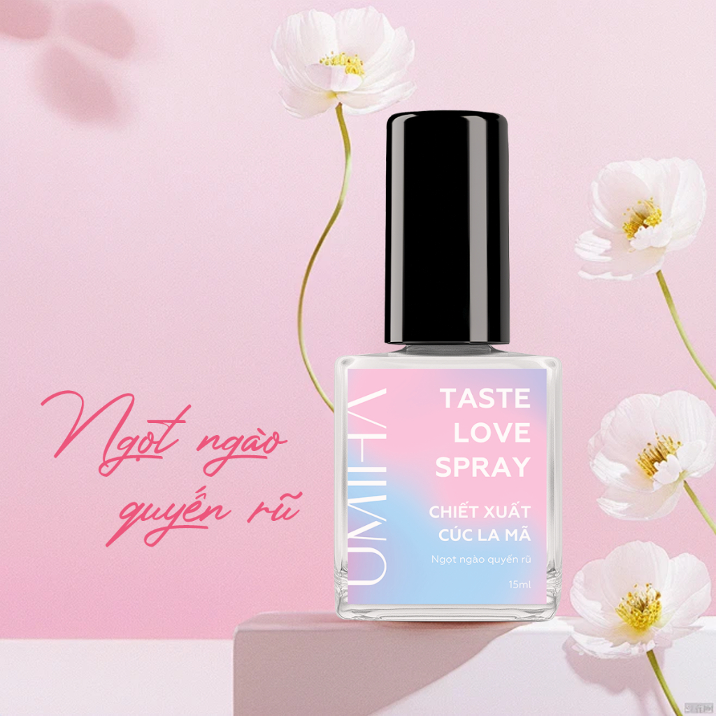 Nước hoa vùng kín nữ UMIHA (15ml) - Xịt dưỡng thơm vùng kín, ngăn mùi và vi khuẩn gây viêm ngứa, cân bằng PH, khô thoáng