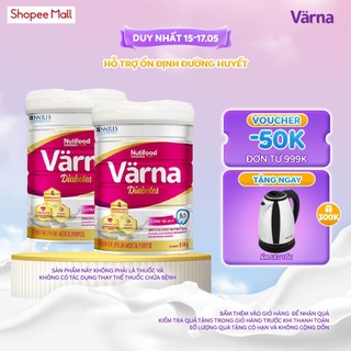 Bộ 2 Lon sữa bột Värna Diabetes Lon 400g - Ổn định đường huyết(GI = 26,9) - Varna