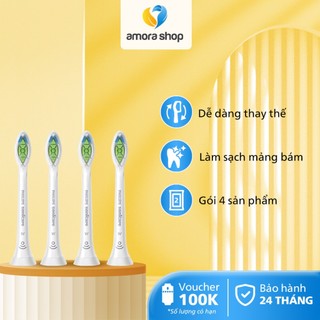 Combo 4 đầu bàn chải điện philips sonicare w2 hx6064/67, trắng răng tự nhiên