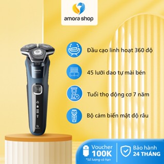 Máy Cạo Râu Khô và Ướt PHILIPS S5880 /20, Đầu Cạo Linh Hoạt 360 độ, Tích Hợp Đầu Tỉa Tóc Mai, Bảo Hành 24 Tháng