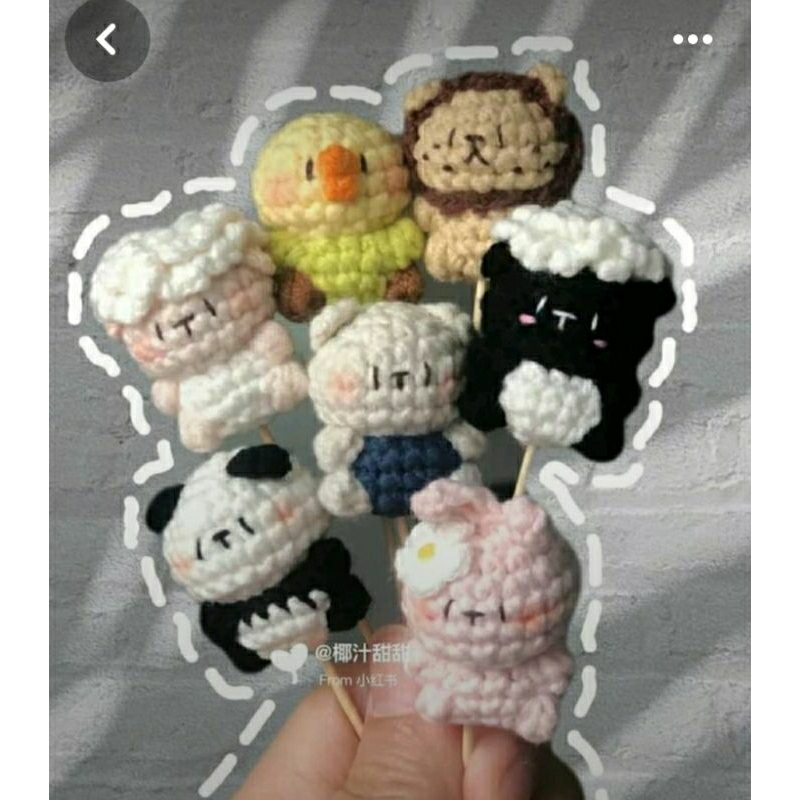 Móc khoá len handmade thú mini