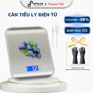 Cân Tiểu Ly Điện Tử Nhà Bếp Mini Cao Cấp DIPOLAR Định Lượng 1g - 10kg Nhỏ Gọn Chính Xác, Có Sạc Dây - DCTL01