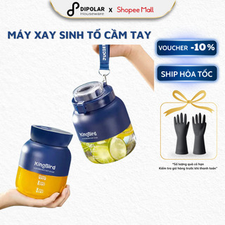 Máy Xay Sinh Tố Cầm Tay Mini DIPOLAR Dung Tích 500ml, 8 Lưỡi Dao Sử Dụng Pin Sạc Cổng USB, Có Đầu Uống Thay Thế - DMX03