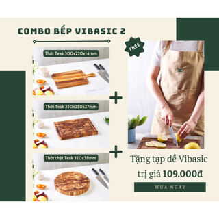 Mua 1 được 4 - combo bếp - 3 thớt đủ đầy, tặng tạp dề 109k