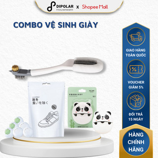Combo Viên Khử Mùi Hôi Bàn Chải Vệ Sinh Giày Dép Xà Phòng Giấy Rửa Tay DIPOLAR  Nhỏ Gọn Dùng Cho Du Lịch - DCVS01