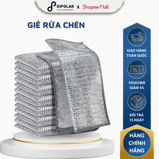Giẻ Rửa Chén Có Dây Đa Năng DIPOLAR Dùng Cho Ướt Và Khô Chống Trầy Xước - DGRC01