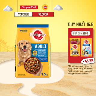 Thức Ăn Dạng Hạt Khô Cho Chó Lớn PEDIGREE Vị Gà Và Rau Củ, 1.5kg