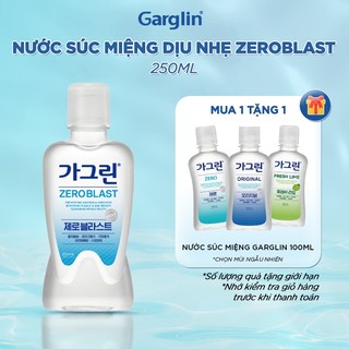 Nước súc miệng hơi thở thơm mát Garglin ZeroBlast không cồn chai 250ml