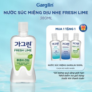 Nước súc miệng Garglin Fresh Lime chai 380ml