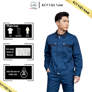  Quần áo bảo hộ lao động cao cấp KCT KEON 843DK trang phục lao động cho công nhân kỹ sư đủ size 