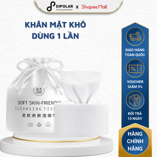 Khăn Mặt Dùng 1 Lần DIPOLAR Thay Thế Bông Tẩy Trang, Khăn Cuộn Spa 50 Miếng 20cmx20cm - DKM01