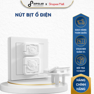 Nút Bịt Ổ Điện Chống Giật DIPOLAR Khóa 2 Lớp An Toàn Cho Bé Phù Hợp Với Mọi Ổ Cắm Điện Tiêu Chuẩn - DBOD01