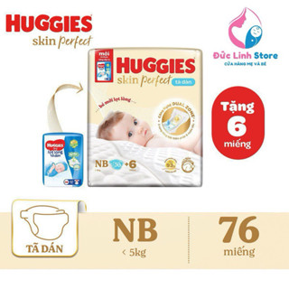 Tã dán lọt lòng Huggies Dry NB 70 miếng + tặng 6 miếng:Chính Hãng