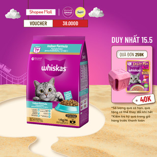 Thức ăn dạng hạt cho mèo trưởng thành nuôi trong nhà WHISKAS, 1.1 kg