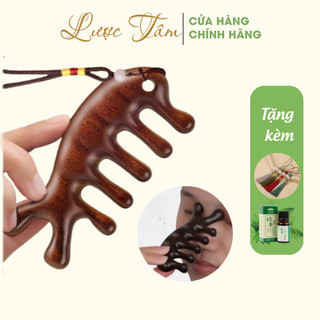 Lược massage gỗ Đàn Hương Lược Tâm dụng cụ massage đa năng thư giãn toàn thân