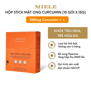 Hộp stick 15 gói mật ong curcumin 15g tiện lợi miele