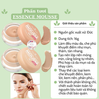 Phấn tươi Đức Essence Soft Touch Mousse mỏng mịn giữ ẩm cho da 16g [Đức] [Khuyến Mại]