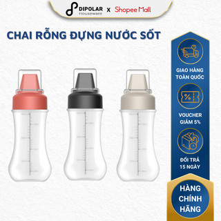Chai Đựng Tương Ớt, Nước Sốt DIPOLAR Nắp 5 Lỗ Có Chia Vạch Dung Tích 350ml Tiện Lợi - DCDT01