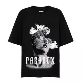 [xT] Áo thun form rộng Paradox tay lỡ - Unisex - In hình - THE REVERIE - Màu đen trắng Cực #Hot #2024