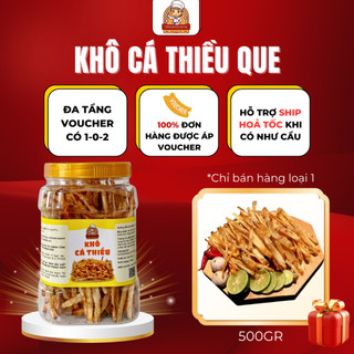 Khô Cá Thiều Hũ 500G Cắt Sợi Tẩm Vị Đậm Đà - Cá Thiều Que Dai Dai Cá Khô Sợi Ăn Liền Tổng Kho Ăn Vặt