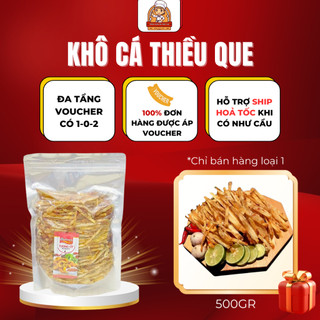 Khô Cá Thiều Túi 500G Tẩm Vị Ăn Liền - Cá Thiều Que Cắt Sợi Tẩm Vị Loại 1 Chất Lượng Tổng Kho Ăn Vặt
