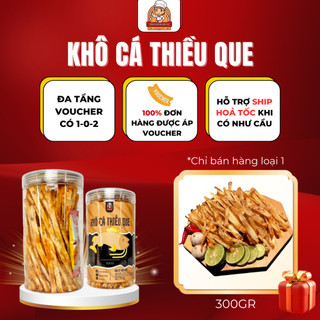 Khô Cá Thiều Hũ 300G Loại Thượng Hạng - Khô Cá Cắt Sợi Ướp Thấm Gia Vị Ăn Vặt - Tổng Kho Ăn Vặt VN