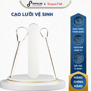 Dụng Cụ Cạo Lưỡi Inox Vệ Sinh Chăm Sóc Răng Miệng DIPOLAR Đồ Nạo Chà Cọ Lưỡi Loại Bỏ Hôi Miệng Hơi Thở Thơm Mát - DDCL01