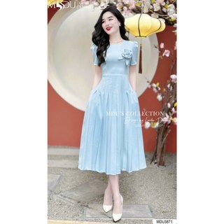 MDU3871 Váy xòe họa tiết, chất liệu mềm mịn cao cấp , nhẹ nhàng, không bai, không xù, đặc biệt không kích ứn
