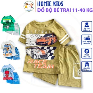 Đồ bé trai size nhí đại 11-40 kg set bộ quần áo cho bé trai chất thun cotton cá tính nhiều màu hình in đẹp Homie Kids
