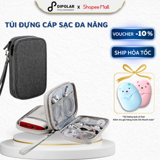 Túi Đựng Dây Cáp Sạc 2 Lớp DIPOLAR Lưu Trữ Phụ Kiện Điện Tử Chống Nước Nhiều Ngăn Tiện Dụng - DTDD01