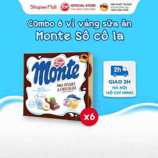  COMBO 6 vỉ Váng sữa Zott Monte Socola nhập khẩu Đức (vỉ - 55g x 4 hũ)